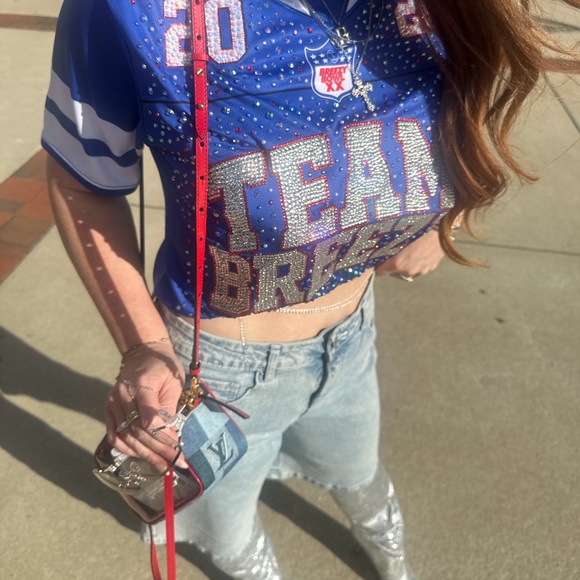 Louis Vuitton Red and Blue Patchwork Denim Clear Crossbody Bag - Picture 11 of 11